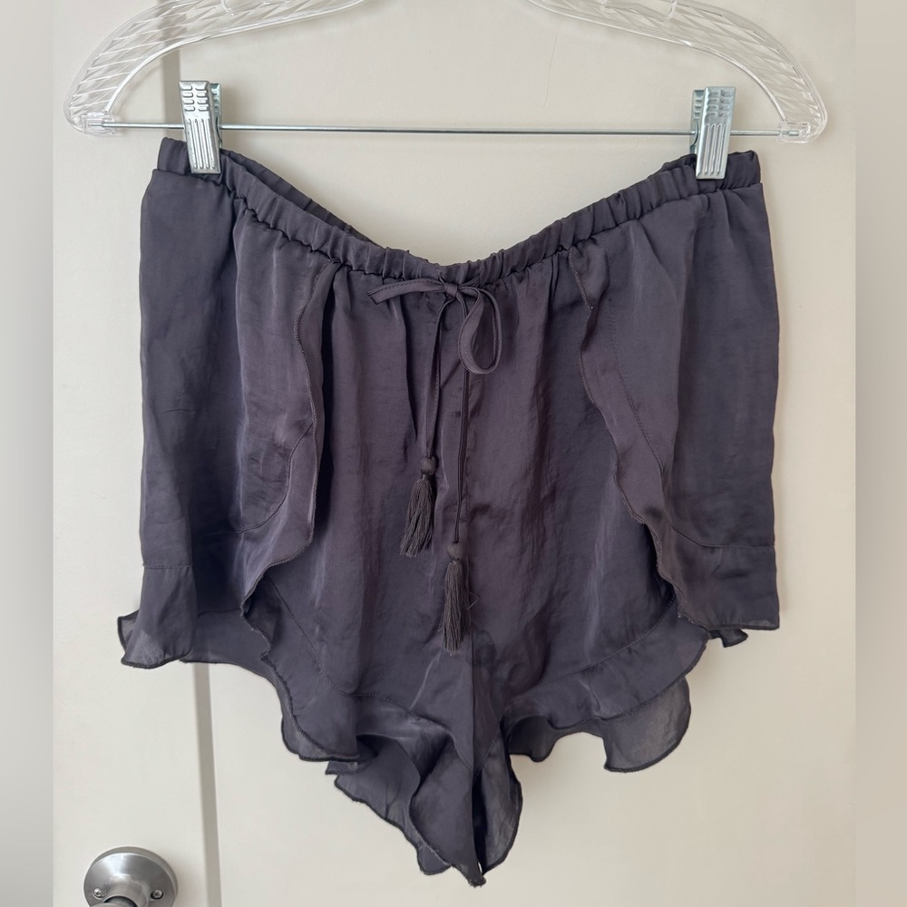 Free People Gray High Waist Shorts